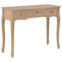 mesa consola tocador con 3 cajones marron vidaxl