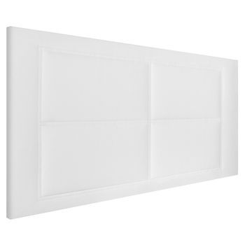 Cabecero Tapizado Zoe| Cabezal Acolchado | Tapizado En Polipiel De Alta Gama | Color Blanco | Medida: 110x55x3 Cm (cama 105 Cm)