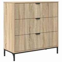 aparador roble sonoma 795 x 33 x 82 cm madera de ingenieria vidaxl