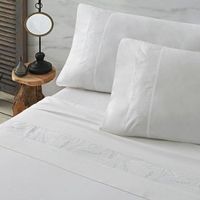 juego de sabanas 100 algodon 200 hilos diseno ornamental 180 x 190200 cm - blanco - burrito blanco