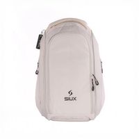 siux - mochila  de padel tour con capacidad para 1 pala y zapatillas materiales premium y diseno competitivo blanco