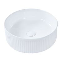 lavabo sobre encimera de ceramica blanco brillante  37 cm geldo