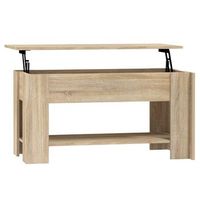 mesa de centromesa auxiliarmesa de cafe madera contrachapada roble sonoma 101x49x52 cm