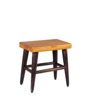 taburete de madera marron y negro