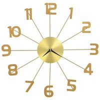 reloj de pared de metal dorado 50 cm vidaxl
