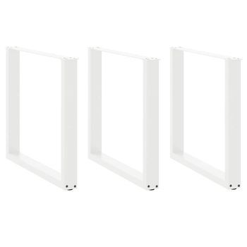 Patas Para Mesa De Comedor En Forma De U (3 Unidades), Color Blanco, 90 X (72-73) Cm, Acero Vidaxl
