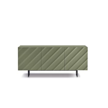 Aparador con 3 puertas en madera verde 180x50 cm 80h