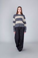 sueter de rayas con lurex multigrey