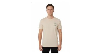 Camiseta de manga corta rubb r mountain addict beige