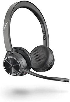 POLY Voyager 4320 UC Auriculares Inalámbrico Diadema Oficina/Centro de llamadas USB tipo A Bluetooth Negro