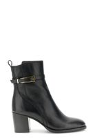 botines de piel con hebilla lateral decorativa black 37