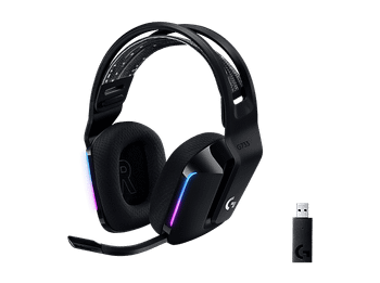Auriculares gaming - Logitech G G733, Diadema, Inalámbricos, Micrófono, PC/Mac/PS, Hasta 29h de batería, 7.1 canales, 16.8 millones colores, Negro