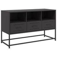 mueble para tv de acero negro 1005x39x605 cm vidaxl