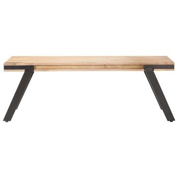 Mesa De Café - Mesa De Centro Madera Maciza De Mango 114x65x40 Cm