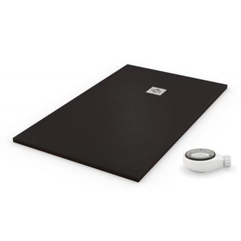 Plato De Ducha Natural Negro - 90x220cm - Resina Con Cargas Minerales