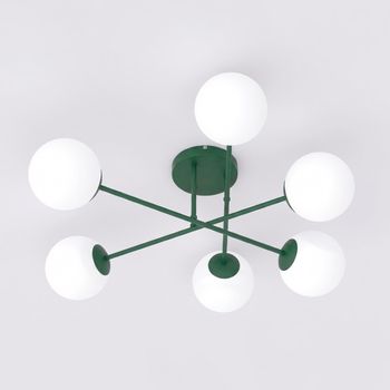 Plafón de techo nicolo verde oliva (6 luces)