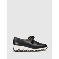 wonders mocasines zapato c-7611 negro para mujer
