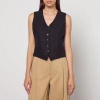weekend max mara pace woven waistcoat - uk 10