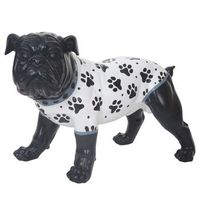 figura decorativa bulldog escultura de perro de 24 cm con chaqueta de poliresina para interiorexterior pintada a mano 040002837