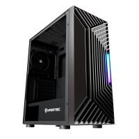 nfortec nervia argb torre atx frontal mallado 3d cristal templado 4 ventiladores negra