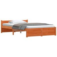 cama matrimonial  cama para adulto  estructura de cama marron cera 1955 x 1405 x 51 cm