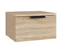 vidaxl mesita de noche de pared color roble sonoma 34x30x20 cm