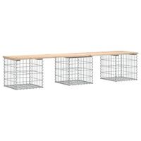 banco de jardin  banco de exterior  silla de jardin diseno gaviones madera maciza pino 203x44x42 cm