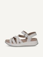 caprice sandal white made of leather without heel size 38