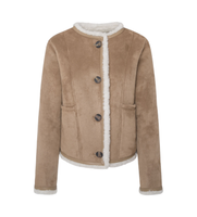pepe jeans para mujer pl402471 chaqueta reversible caylin marron m casual poliester