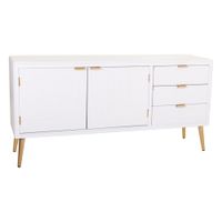 aparador de madera blanco 145x42x715