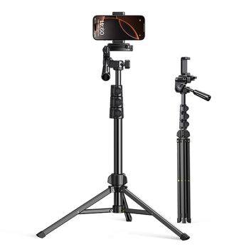 Ugreen LP897 Soporte de teléfono móvil telescópico de 1,75 m,trípode bluetooth,palo para selfies,estabilizador antichoqu