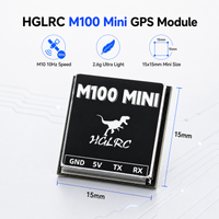 mini gps hglrc m100 para los cuadros meteor75 pro y beta75 con un tamano profesional de 15x15 mm para la construccion de drones nano diy