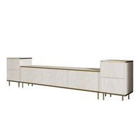 soporte de tv de madera imaj - 260 x 35 x 60 cm - travertinor