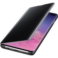 galaxy s10 plastic clear view case - black black