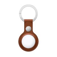 cool llavero polipiel marron compatible con airtag