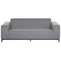 sofa 3 plazas de poliester gris negro patas metal interior exterior rovigo