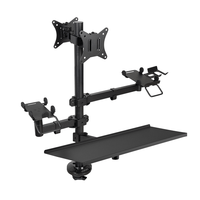 soporte de mesa tooq tqpm000 tpv impresora 2 pantallas 17-32 terminal lector bandeja teclado negro