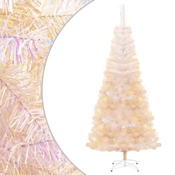 Árbol Navidad Artificial Puntas Iridiscentes Pvc Blanco 240 Cm Vidaxl