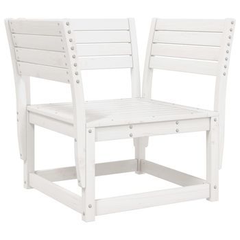 Silla De Jardín | Silla De Exterior | Sillón Madera Madera Maciza De Pino Blanco
