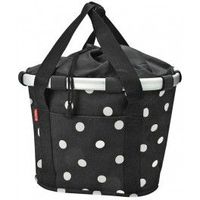 reisenthel bolsa delantera bikebasket city klickfix negro lunares blancos 15 l 35x28x26 cm