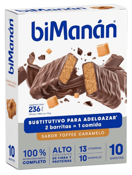biManán Barritas Toffee Caramelo 10 uds