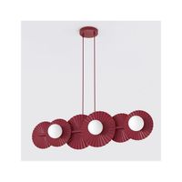 lampara de techo drino granate 6 luces