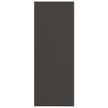 Felpudo A Rayas Negro Y Gris 115x300 Cm Vidaxl