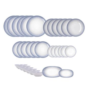 Vajilla 32 piezas porcelana azul