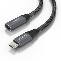 cable aisens usb 32 gen2x2 alu 20gbps 8k30 5a 100w usb-c mh 20m