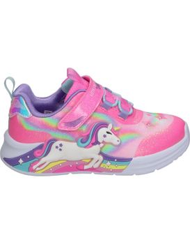 Zapatillas Con Luces Para Niña Skechers S-lights Unicorn Chaser 302298n-pkmt Rosa 24