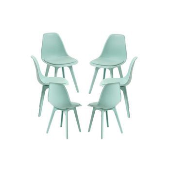 Pack 6 Sillas Dami Suprym De Polipropileno 82*49*43 Cm - Celadón
