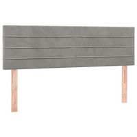 cabecero accesorio para dormir mueble de dormitorio 2 piezas 72 x 5 x 7888 cm tela de terciopelo gris claro tdl0206424