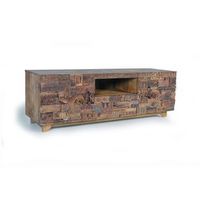 mueble tv de madera de mango recuperada
