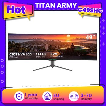 Monitor curvo para juegos Titan Army C49SHC de 49